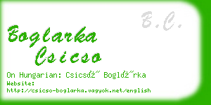 boglarka csicso business card